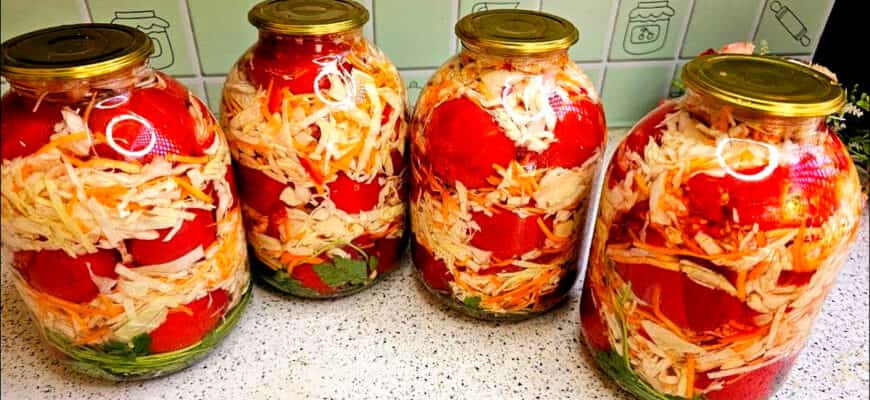 Ідеальний рецепт маринування помідорів на зиму! З капусти, моркви та перцю! 1 retsept marynuvannya pomidoriv na zymu