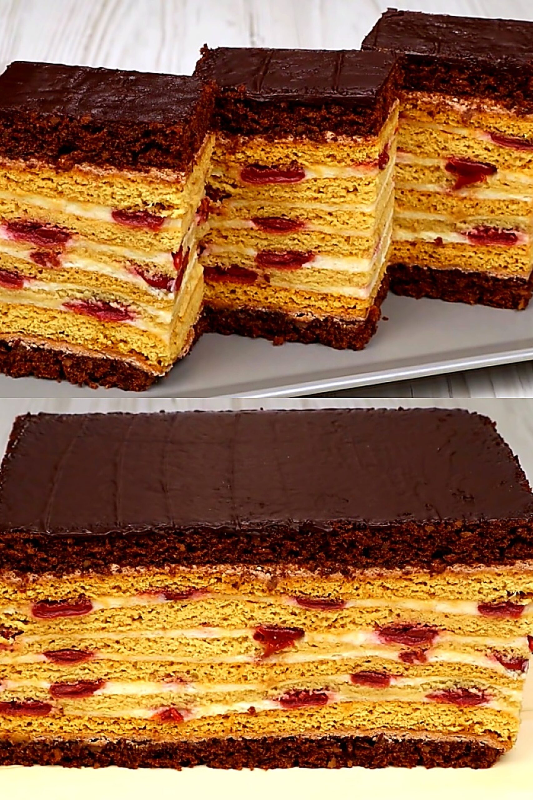 Найкращий рецепт: Пляцок «Медова Вишня». Шоколадний бісквіт, мед та вишня 15 Найкращий рецепт: Пляцок «Медова Вишня». Шоколадний бісквіт, мед та вишня