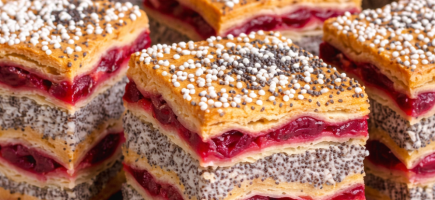 Пляцок «Зимова вишня»: кохання з першого шматочка! Ділюся рецептом, який став моїм улюбленим 1 collageeditor.com 1770119681546