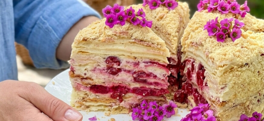 fb odyn z kraschyh duzhe prostyy i smachnyy retsept znamenytoho torta napoleon z vyshnyamy 6537