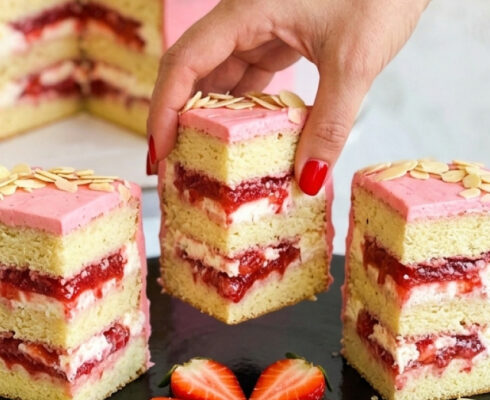 Торт “Полуниця з вершками🍓🍰” – найніжніший і дуже смачний тортик для святкового столу 1 9cf9d82c9d625149a522ffc7d3091e3f