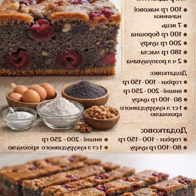 Маківник з вишнями та горішками, любителі такого поєднання оцінять по достоїнству! 1 c5c1f4f4c389ec02c7ae8c8da5935926